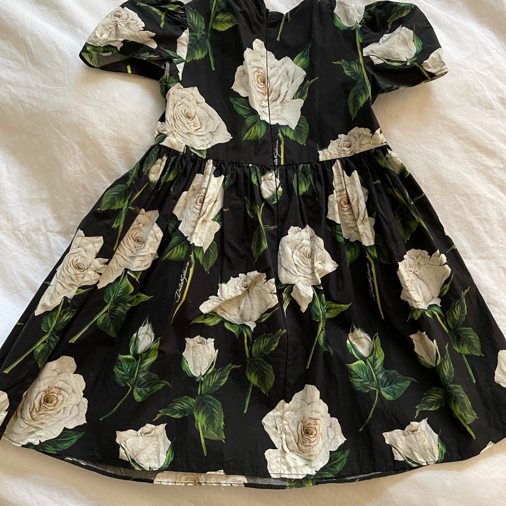 Dolce & Gabbana girls’ rose print dress
